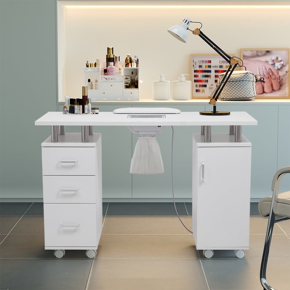 Contemporary Mobile Manicure Table with Dust Collector