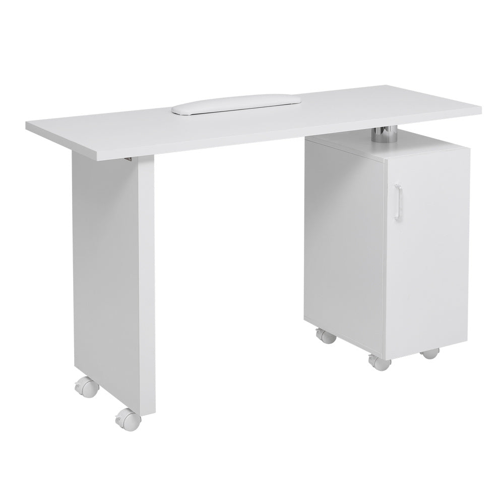 Minimalist Space Saving Manicure Table with 1-Cabinet