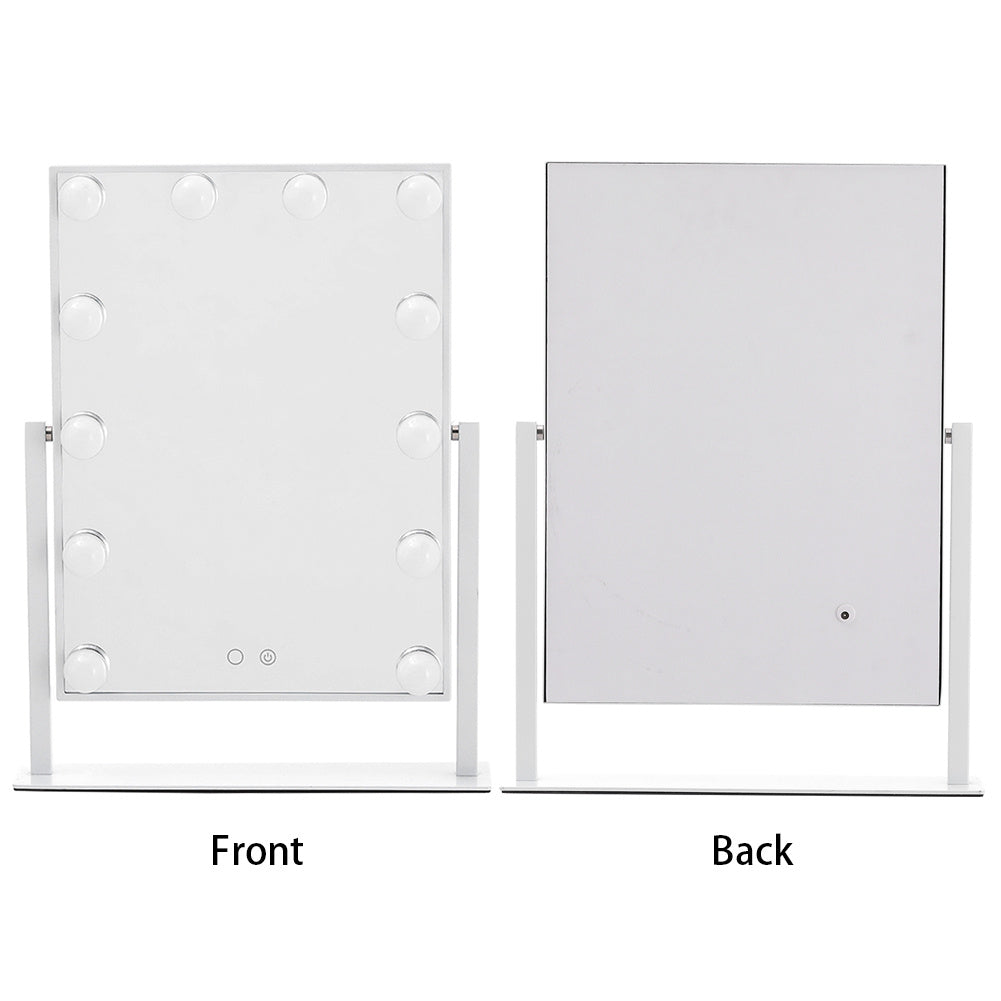 Rotatable Hollywood Vanity Table Mirror with Dimmable LED Bulbs