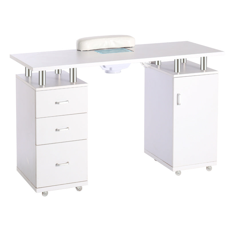 Professional Rolling Manicure Table with 3-Drawer