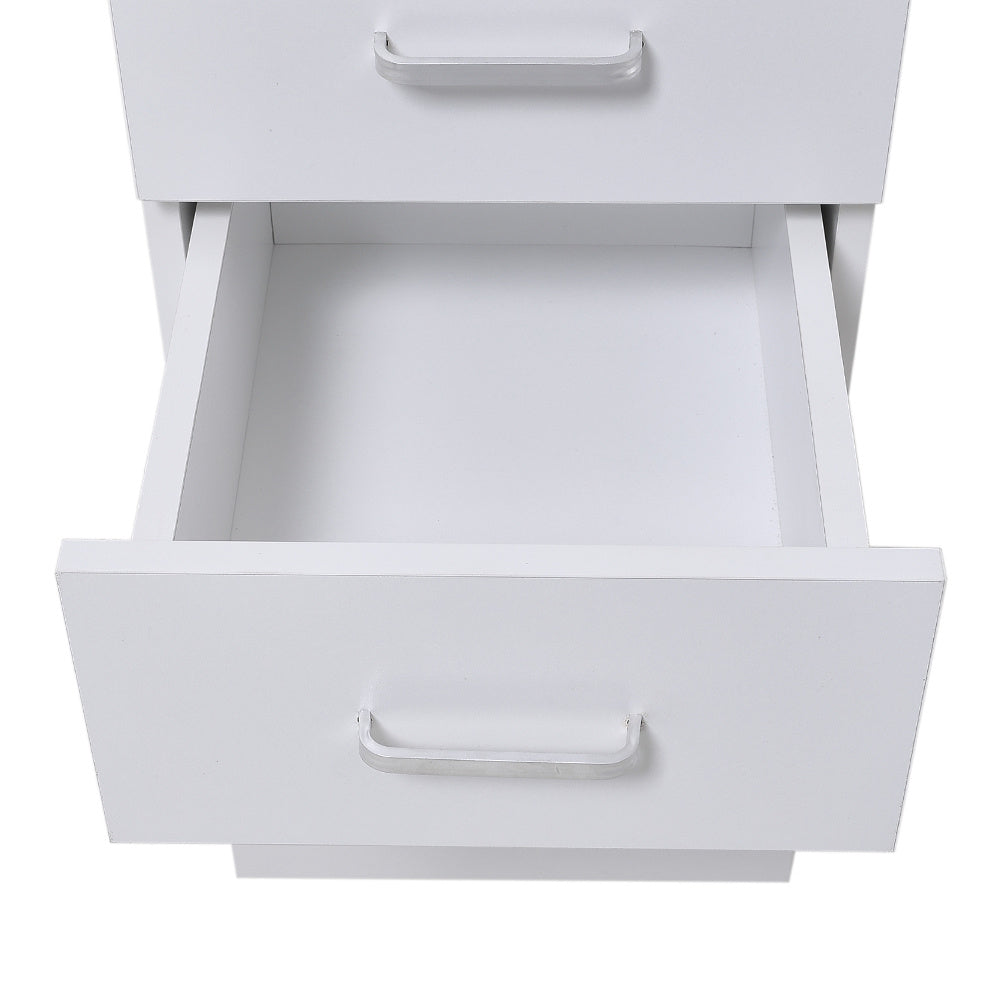 Classic Stable Nail Desk with Drawers (4 wheels)