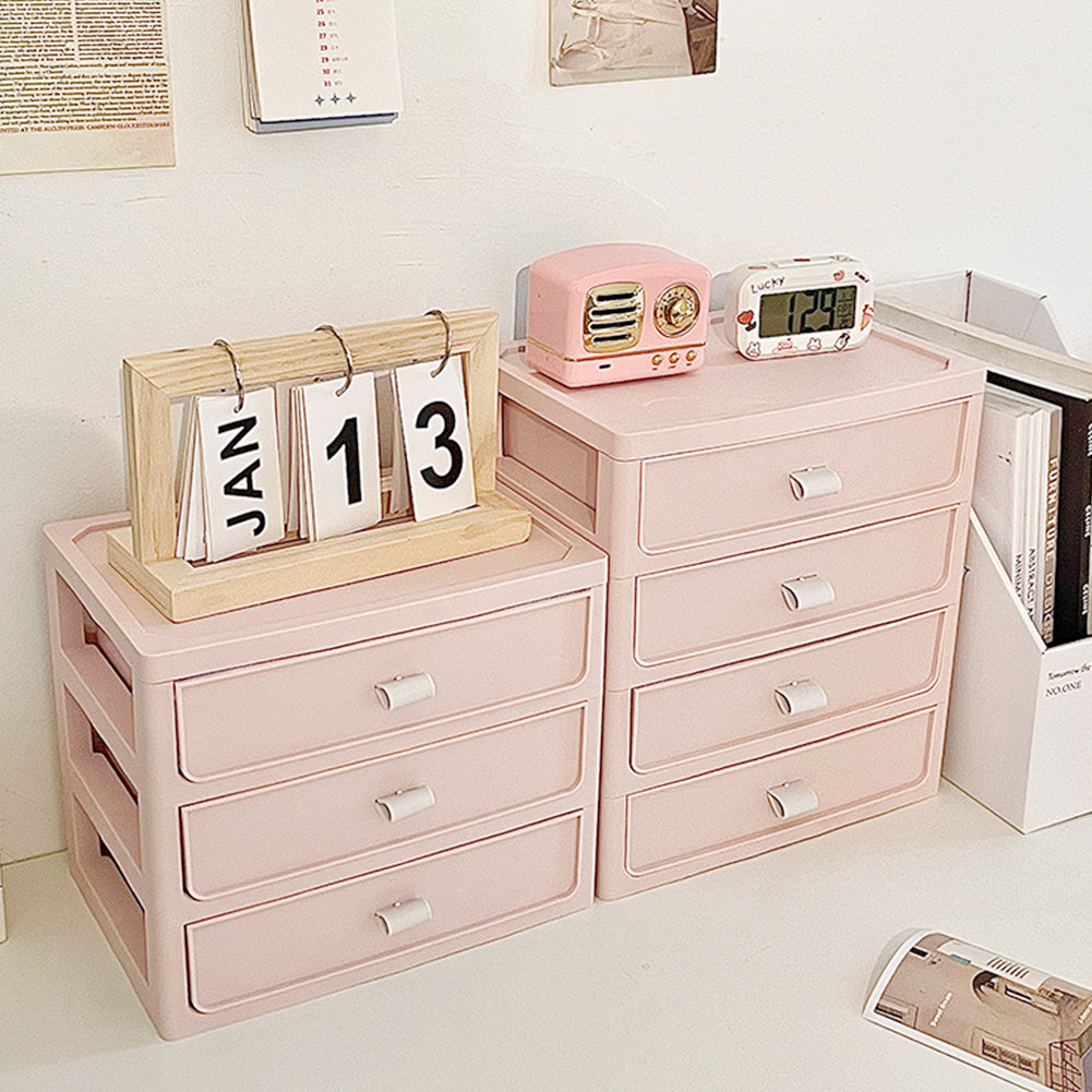 Pink Stylish Desktop Stationery Cosmetic Storage Box