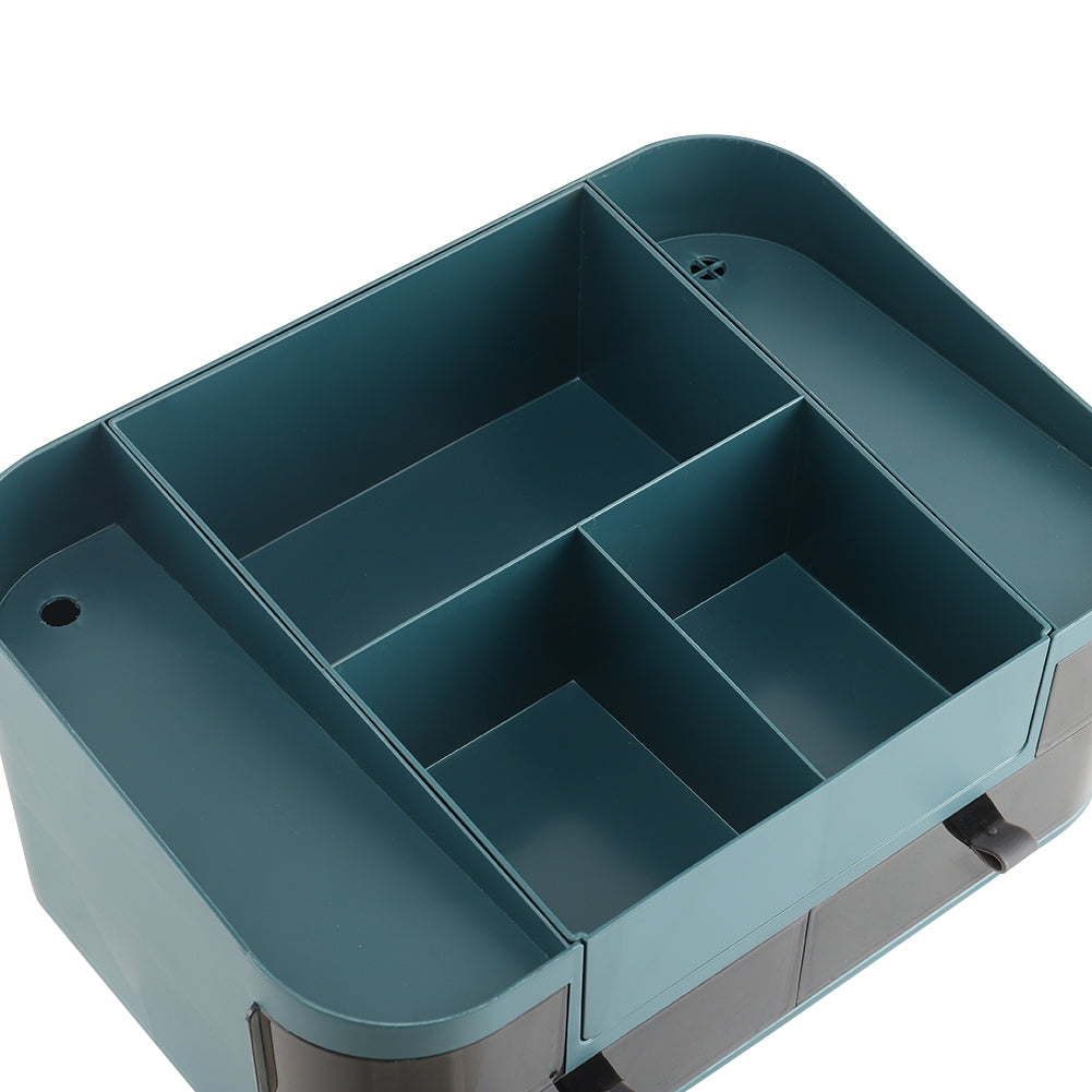 32.5cm W Plastic Lightweight Makeup Organizer with Clear Drawers