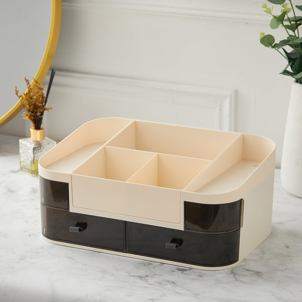 32.5cm W Plastic Lightweight Makeup Organizer with Clear Drawers