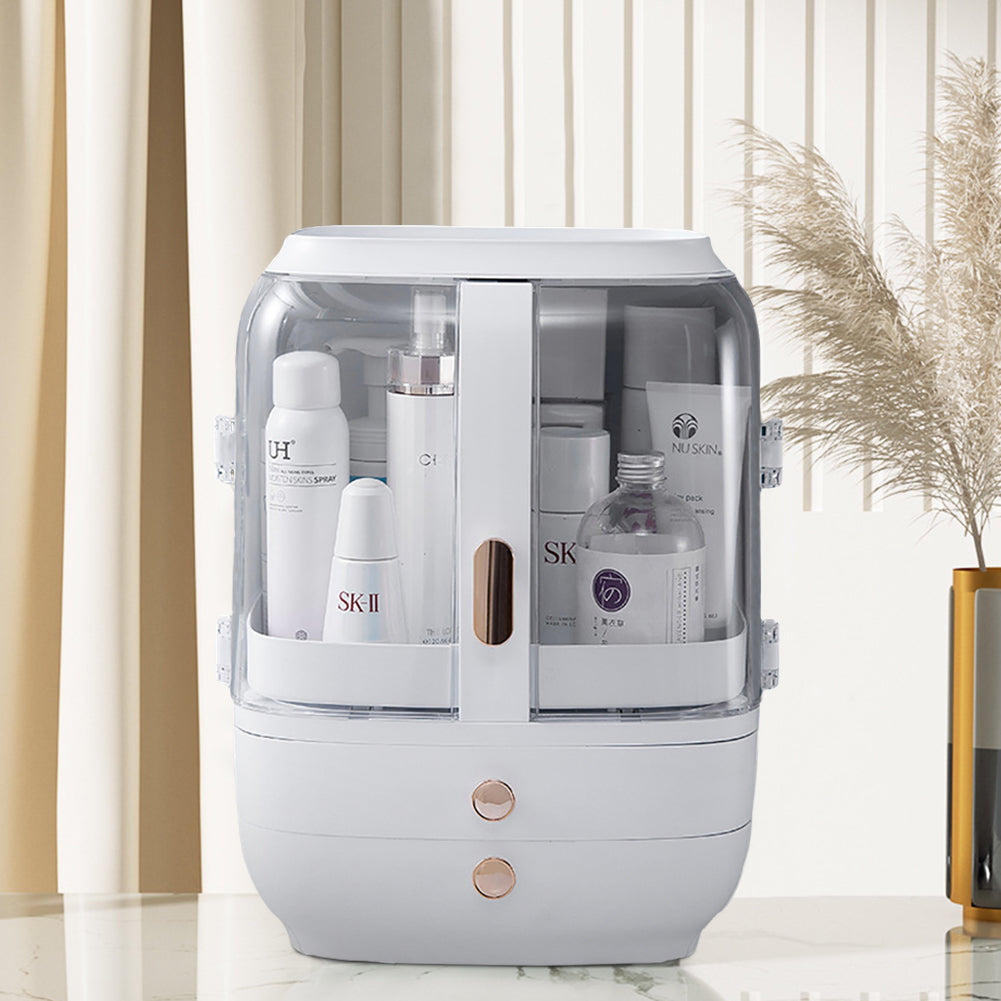 Desktop Dustproof Makeup Organizer with Drawers