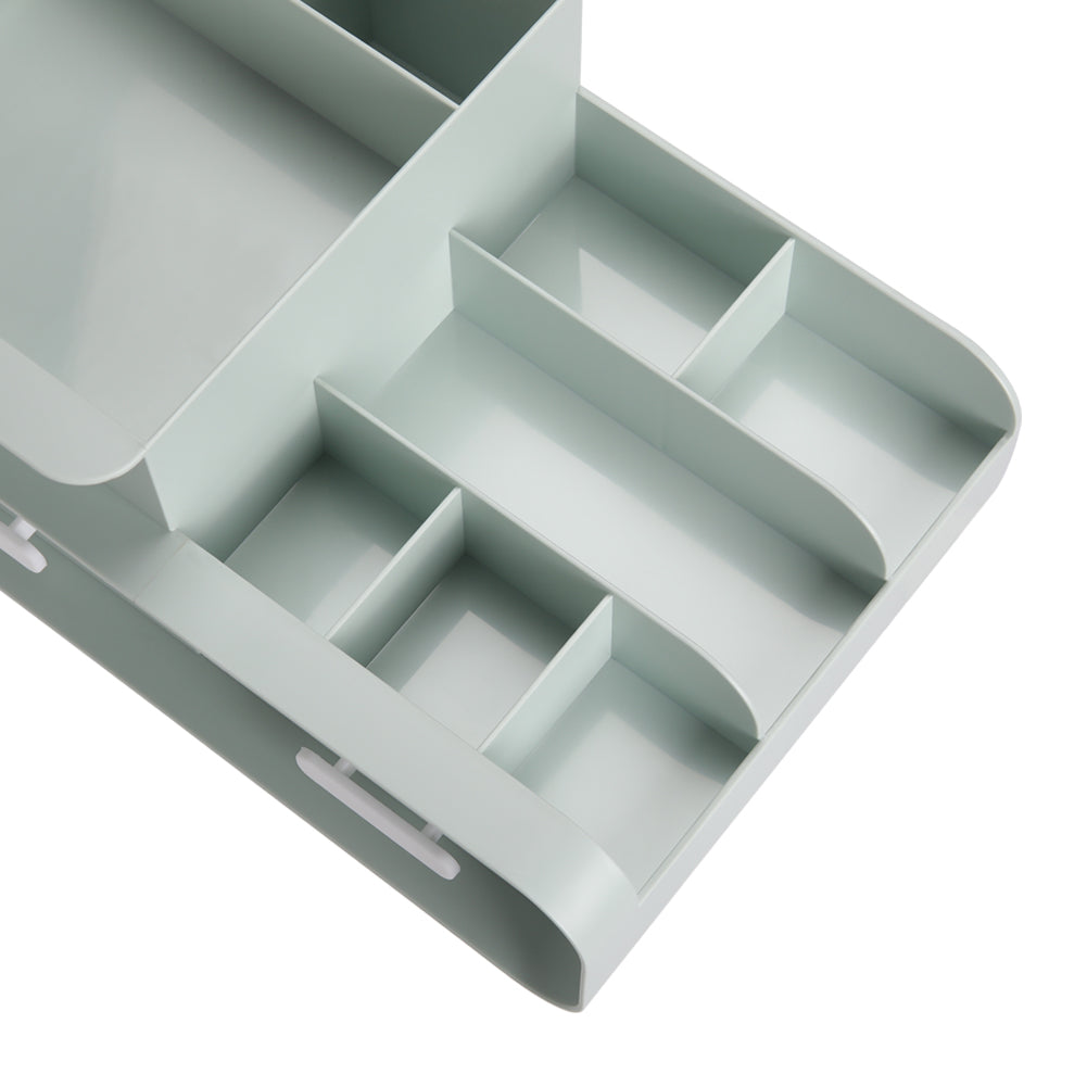 Multifunctional Plastic Desk Makeup Organizer with Drawers