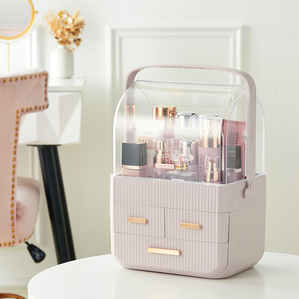 Desktop 3 Drawers Cosmetics Storage Orgaizer