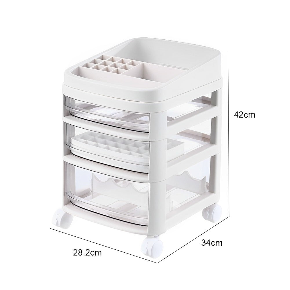 Removable Cosmetic Storage Organizer with Drawers