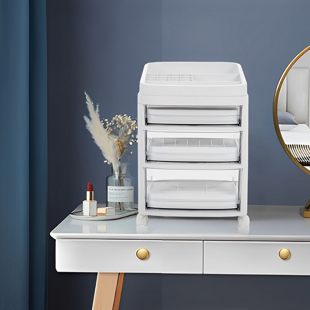 Removable Cosmetic Storage Organizer with Drawers