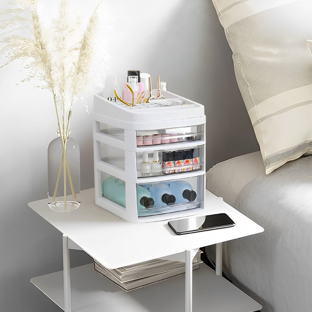 Removable Cosmetic Storage Organizer with Drawers