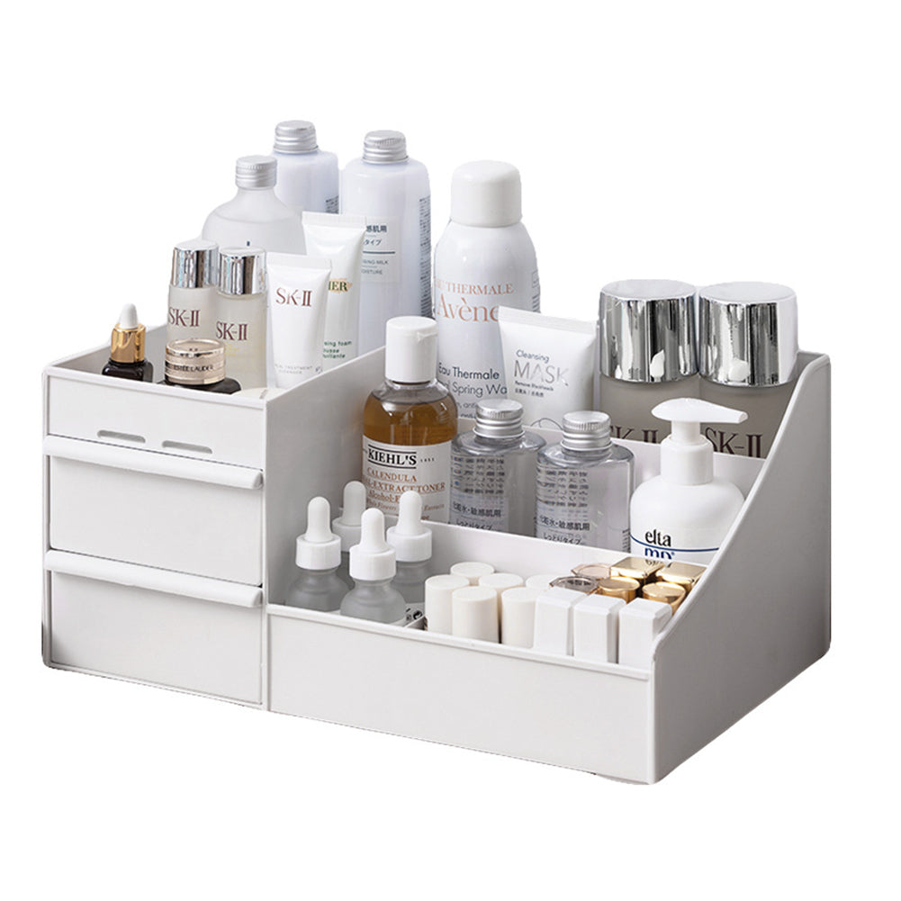 White Multi-Purpose Makeup Storage Box Drawers Organizer