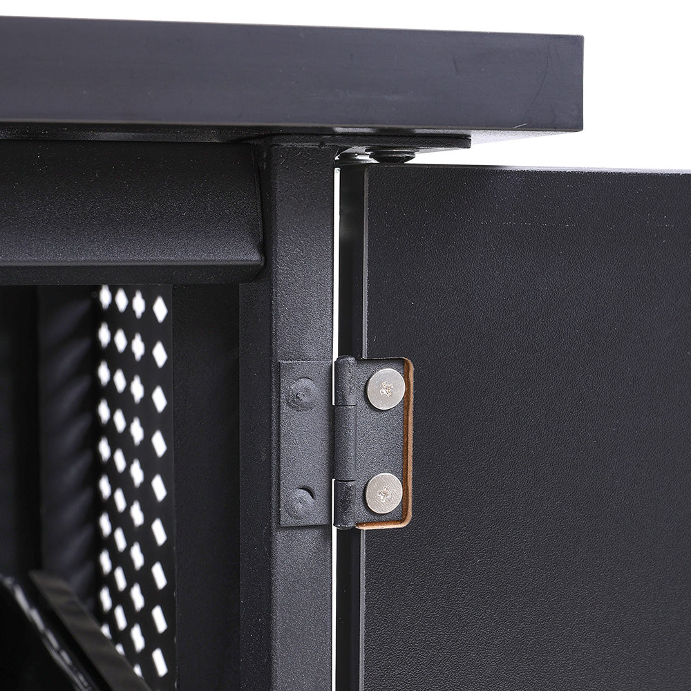 Obsidian Black Manicure Table with 1-Cabinet