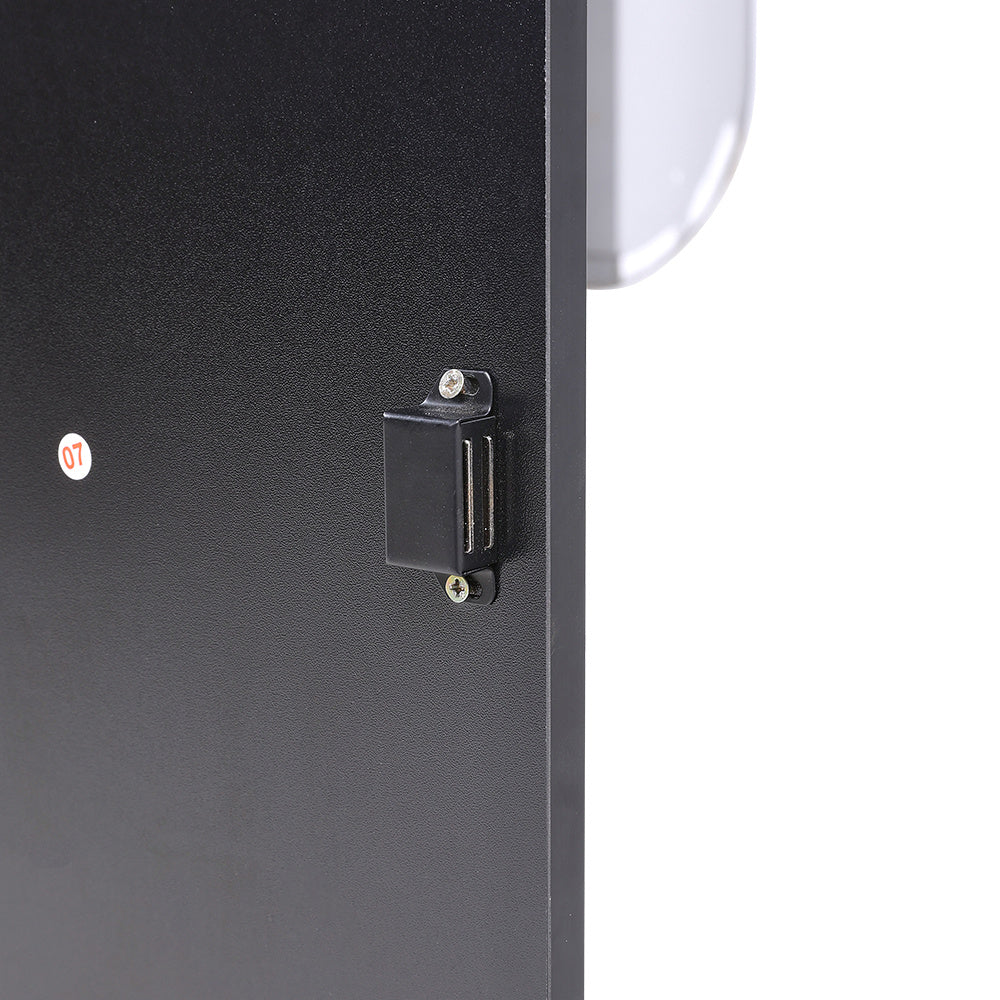 Obsidian Black Manicure Table with 1-Cabinet