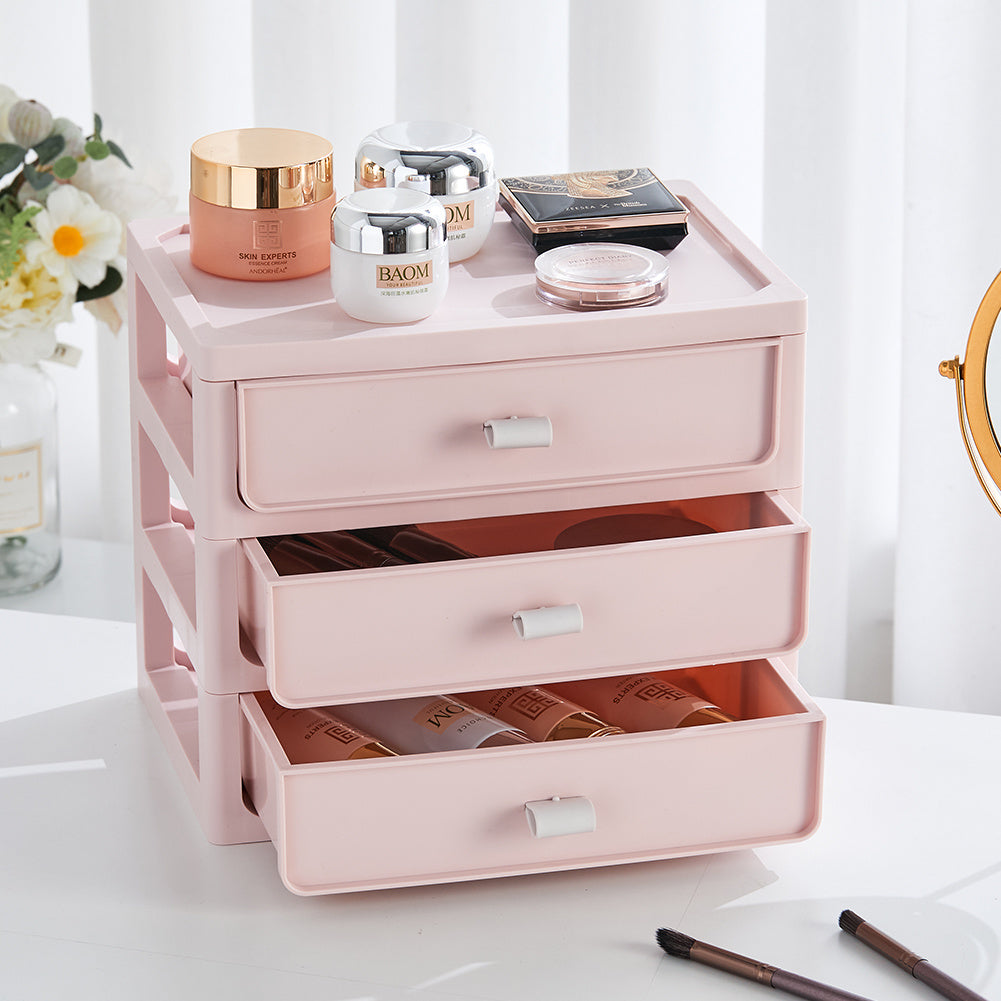 Pink Stylish Desktop Stationery Cosmetic Storage Box