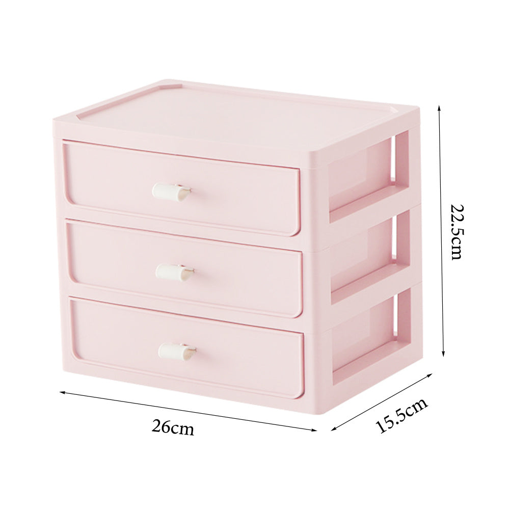 Pink Stylish Desktop Stationery Cosmetic Storage Box