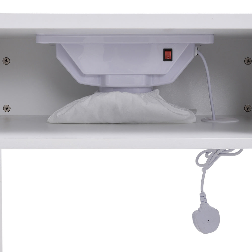 Manicure Table on Wheels With 2 Cabinets & 2 Drawers