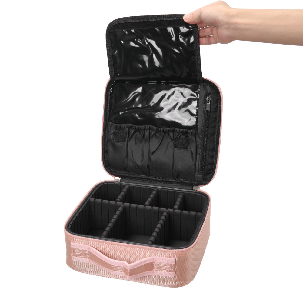 Portable Oxford Cloth Waterproof Travel Makeup Bag with Dividers