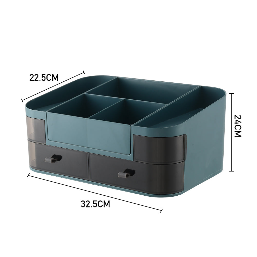 32.5cm W Plastic Lightweight Makeup Organizer with Clear Drawers