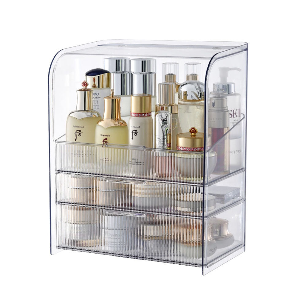 3-Tier Transparent Cosmetics Storage Organizer