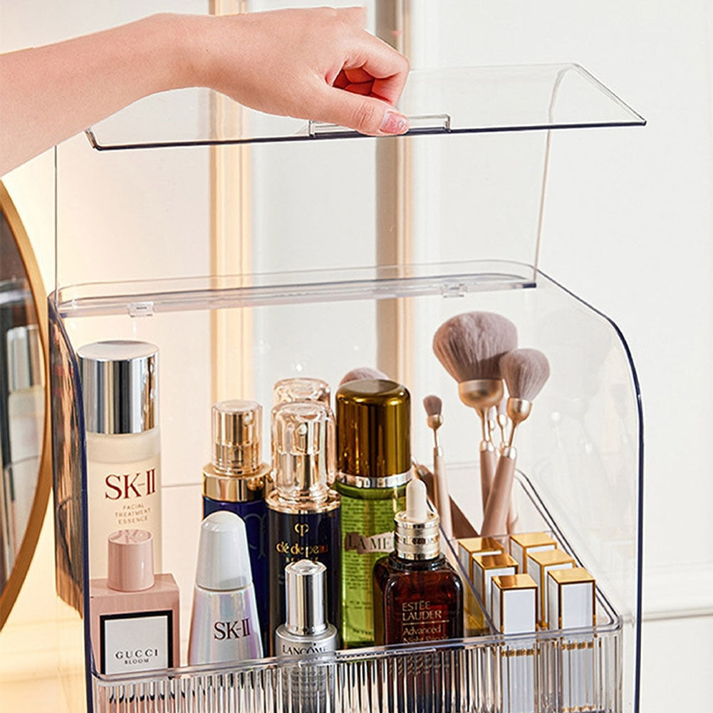 3-Tier Transparent Cosmetics Storage Organizer