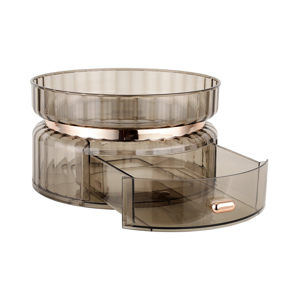 360° Rotating Makeup Organizer with Drawer