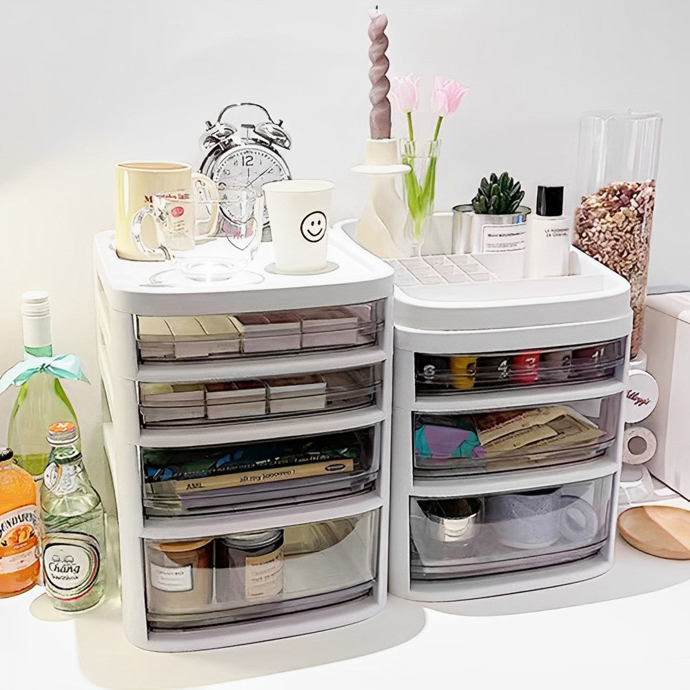 Removable Cosmetic Storage Organizer with Drawers